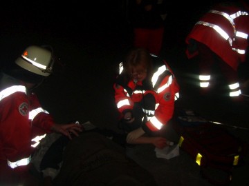 Foto: Nachteinsatz für die Notfallhilfe/DRK Liedolsheim
